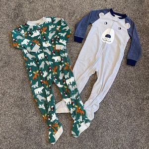2 Pair Carter’s Footie Pajamas
